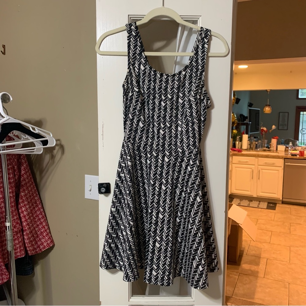 Geometric skater dress